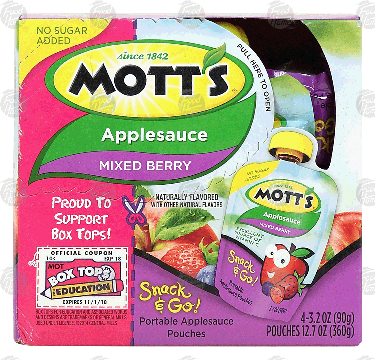 Mott's Snack & Go! mixed berry applesauce, 4-pouches Full-Size Picture